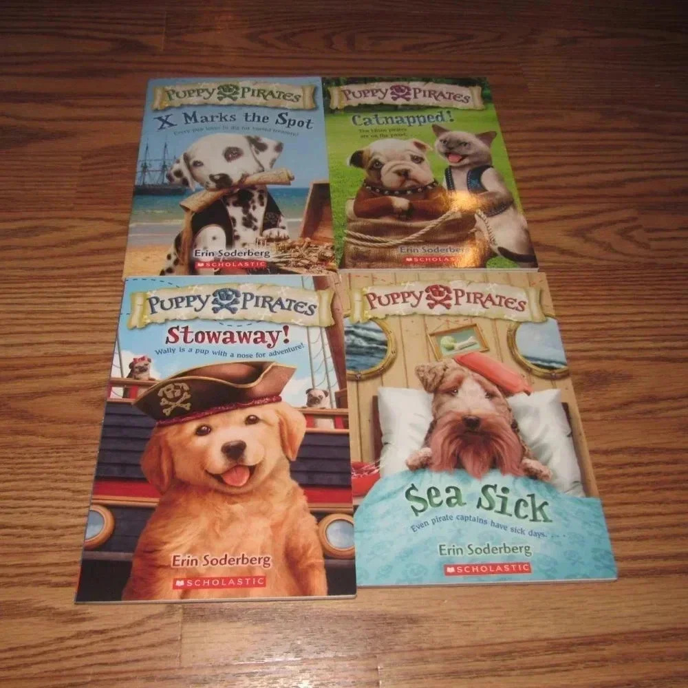 Erin Soderberg PUPPY PIRATES Set (4) Chapter Children’s Books (3rd-4th grade)